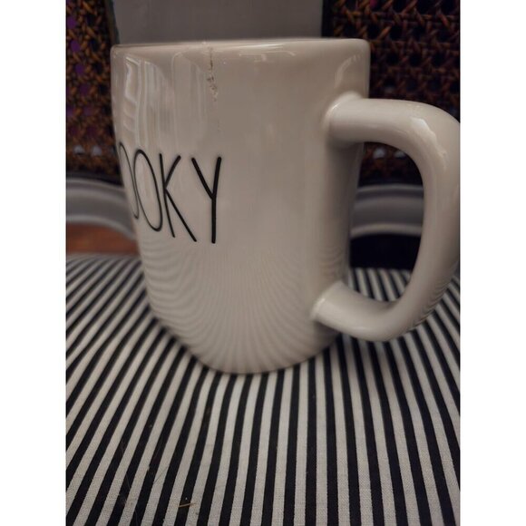 NWT Rae Dunn Halloween Spooky Skeleton Face Mug Double Sided - Picture 3 of 11